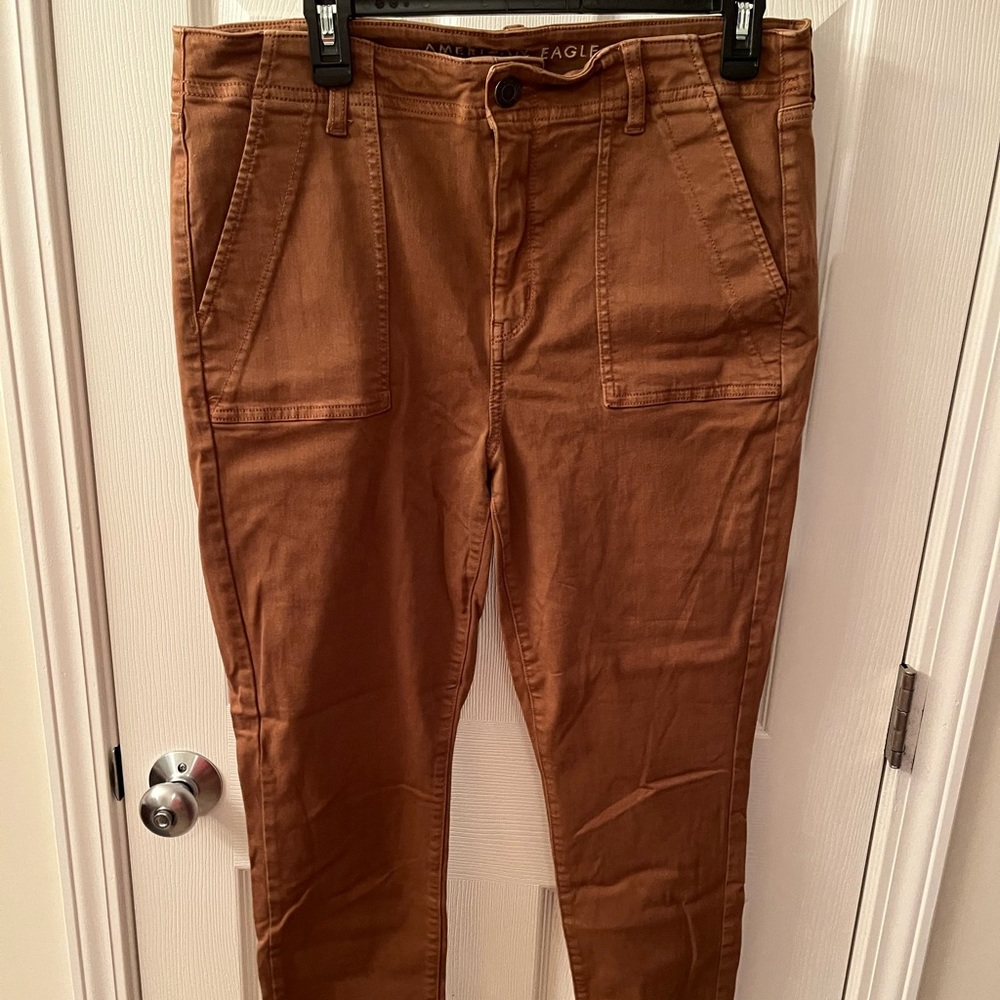 American Eagle Ne(X)t Level Stretch Skinny Jeans Dark Tan/ Brown